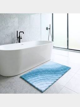 PANO - Polyester Bathmat Wave - Blue