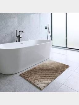 PANO - Polyester Bathmat Wave - Brown