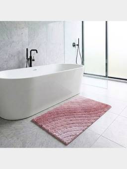 PANO - Polyester Bathmat Wave - Pink