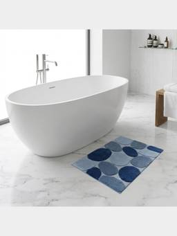 PANO - Polyester Bathmat Pebble - Blue