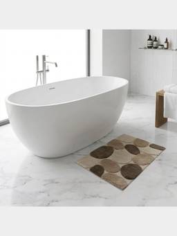 PANO - Polyester Bathmat Pebble - Brown