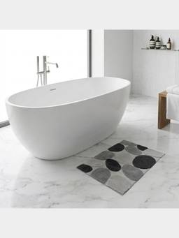 PANO - Polyester Bathmat Pebble - Grey