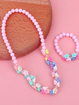 EL REGALO - Christmas Jewellery for Kids Girls Pink (Set of 2)