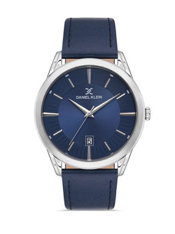 Daniel Klein - Dark blue Color Leather Strap Watch for Men DK.1.13076-2