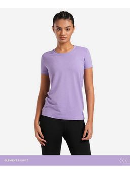Tego - Women Lilac Bamboo Solid T-Shirt