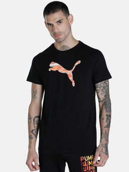 Puma - Cat Solid Mens Black T-Shirt