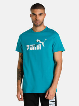 Puma - Graphic Mens Turquoise T-Shirt