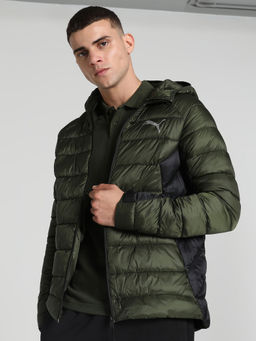 Puma - Pack lite Hooded Down Mens Green Bomber Jacket
