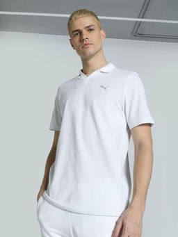 Puma - Essentials V Neck Men's White Polo T-Shirt