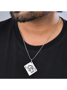 Voylla - Statement The Last Draw Silver Mens Necklace