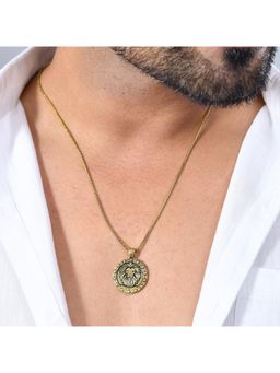 Voylla - Statement Golden Roar Mens Necklace