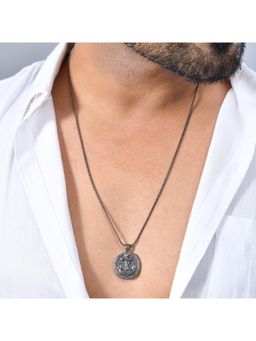 Voylla - Eclipse Anchor Of Hope Black Mens Necklace