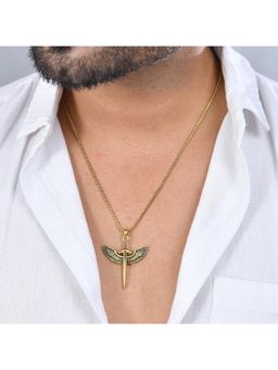 Voylla - Statement Guardian Blade Vow Mens Necklace