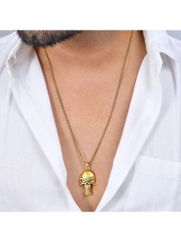 Voylla - Statement The Golden Skullmark Mens Necklace