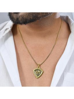 Voylla - Statement Shield Of Honor Mens Necklace