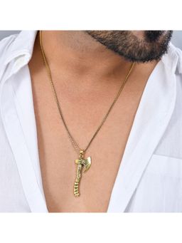 Voylla - Statement Axe Of Valor Mens Necklace