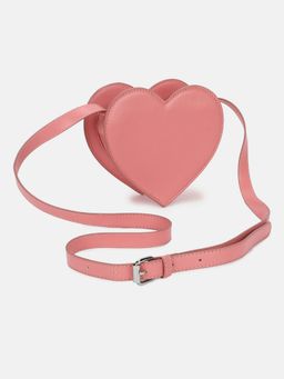 United Colors of Benetton - Polyurethane Printed Girls Sling Bag-Coral