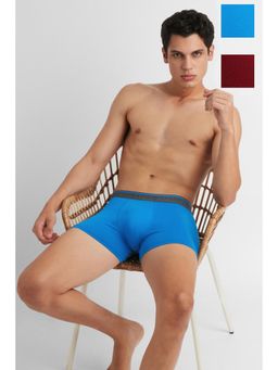 Peter England - Mens Blue Solid Trunks (Pack of 2)