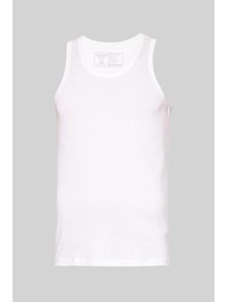 Peter England - Mens White Solid Vest