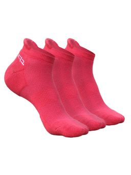 Heelium - Bamboo Ankle Socks for Women - 3 Pairs - Pink - Odour Free Breathable