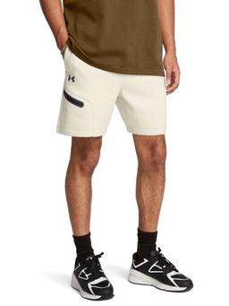 Under Armour - Men White Unstoppable Fleece Shorts