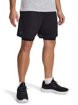 Under Armour - Men Tech Vent 2 in 1 Black Shorts