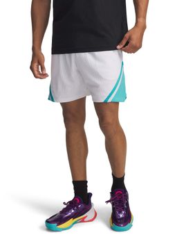 Under Armour - Men White Curry Tour Mesh Shorts