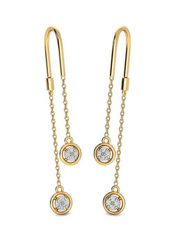 Candere by Kalyan Jewellers - 18K BIS Hallmark Yellow Gold and Diamond Starlet Earrings