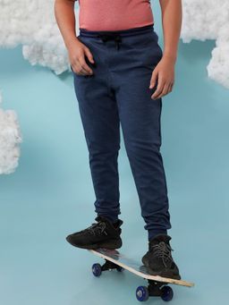 Instafab - Boys Indigo Blue Heathered Trackpants