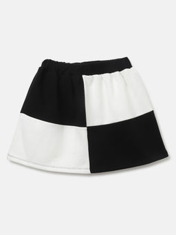 United Colors of Benetton - Black Regular Fit Colorblock Girls Skirt