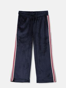 United Colors of Benetton - Navy Blue Regular Fit Solid Girls Trousers