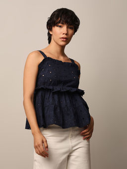 ONLY - Strap Embroidered Top