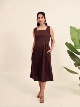 House of Bindiya - Brown Bean There - Relaxed Casual Dress