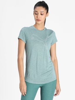 Puma - Rtg Heather Logo Regular Fit Womens Green T-shirt