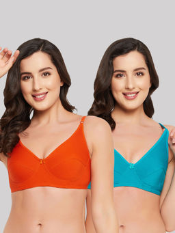 Clovia - Cotton Non-padded Non-wired Full Cup Bra (pack Of 2)