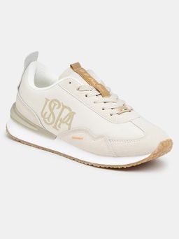 U.S. POLO ASSN. - Women Esme Beige Lace Ups Sneakers