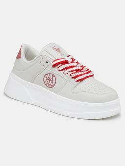U.S. POLO ASSN. - Women Grey Lenora Lace Ups Sneakers