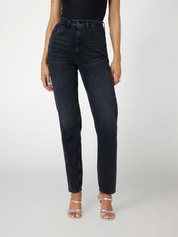 Guess - Women Black Solid Relaxed Fit Jeans