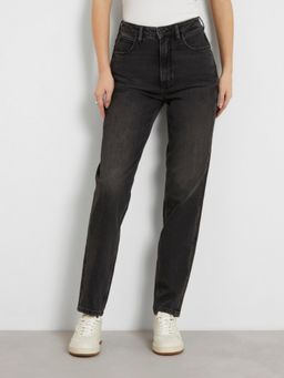 Guess - Authentic Black Solid High Rise Jeans