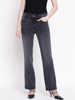 Guess - Women Tourmaline Mid Solid Straight Fit Denim Jeans