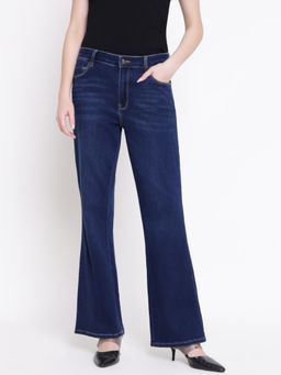 Guess - Women Blue Haven Solid Bootcut Fit Denim Jeans