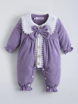 Hopscotch - Purple Textured Romper
