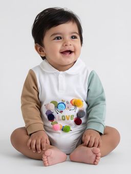 Hopscotch - Multi-Color Colorblock Onesie