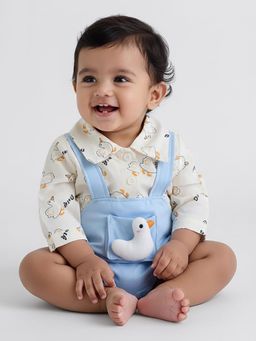 Hopscotch - Cream Printed Onesie