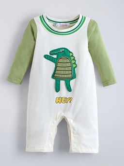 Hopscotch - Off White Printed Romper