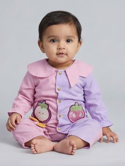 Hopscotch - Pink Colorblock Romper
