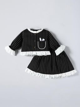 Hopscotch - Black Stripes Top and Skirt