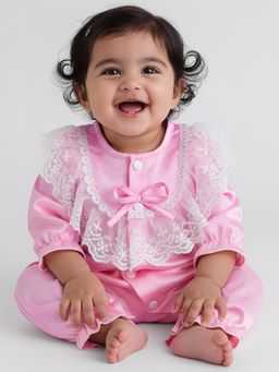 Hopscotch - Pink Embellished Romper