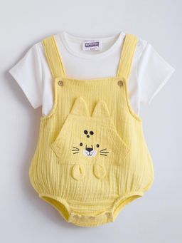 Hopscotch - Yellow Textured Onesie and T-Shirt