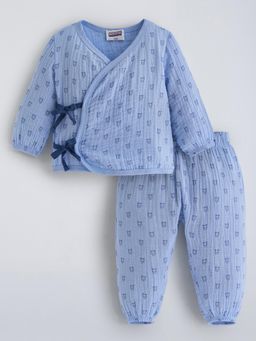 Hopscotch - Blue Printed Jabla and Pyjama